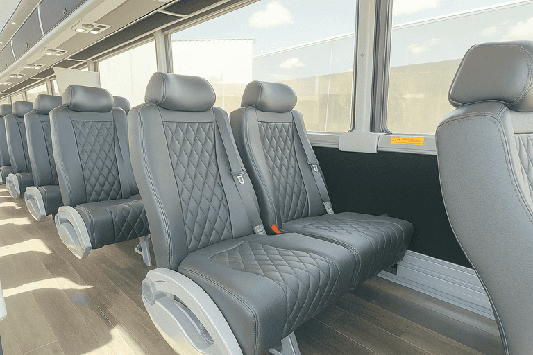 interior of Placentia Charter Bus charter bus