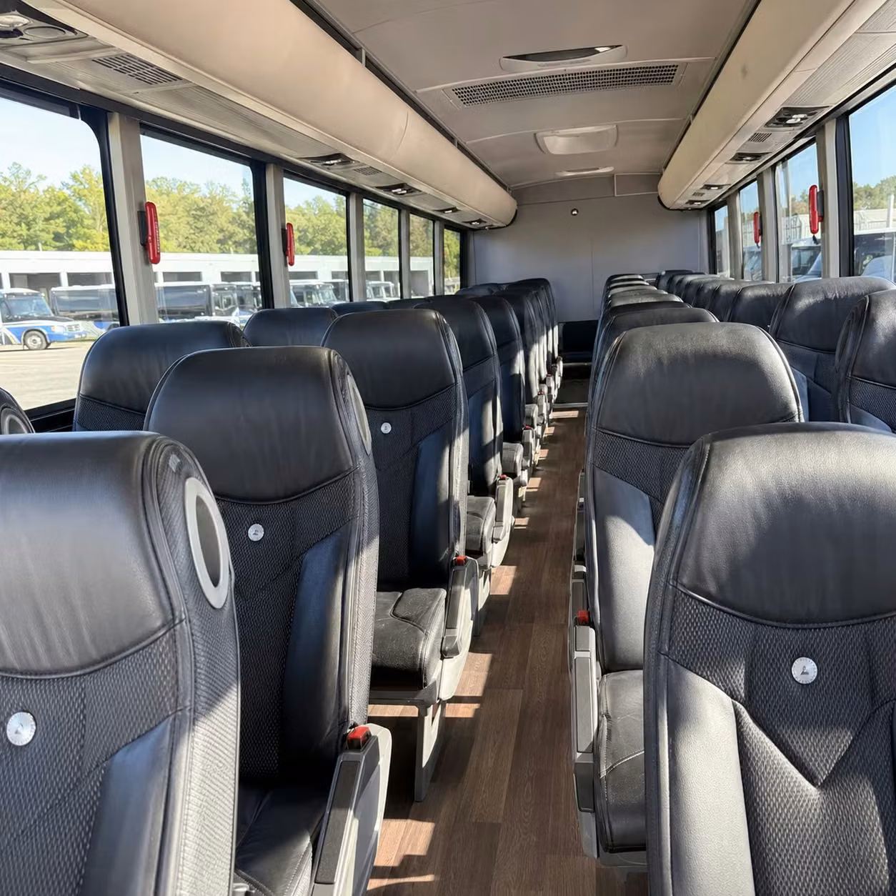 56 passenger charter bus interior